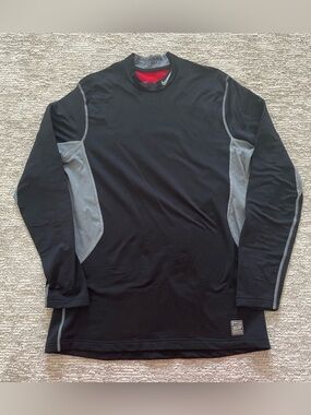 Nike Pro Combat Hyperwarm Dri-Fit Max Mock Neck Shirt Black Fitted Men’s Large